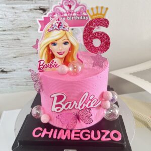 Barbie 2 layer 6 inch cake