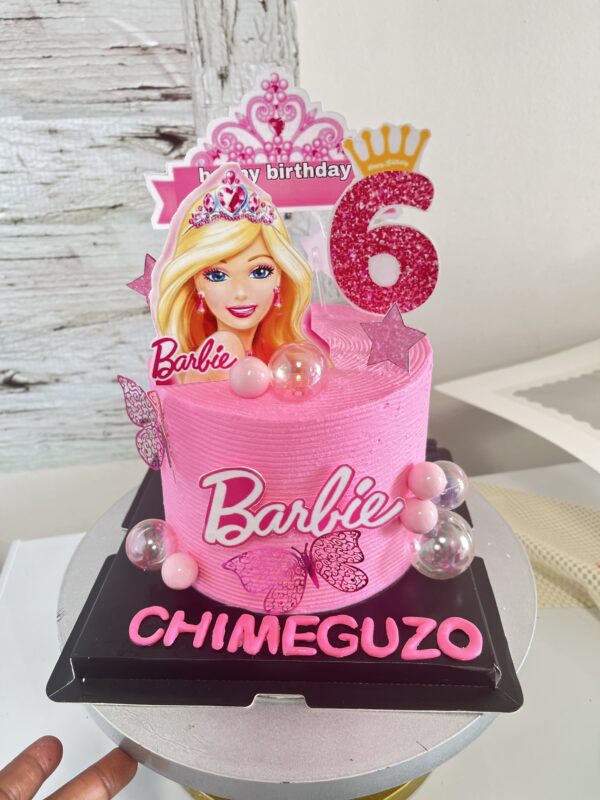 Barbie 2 layer 6 inch cake